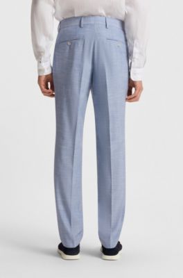 Regular-fit suit with all-over pattern, Blue