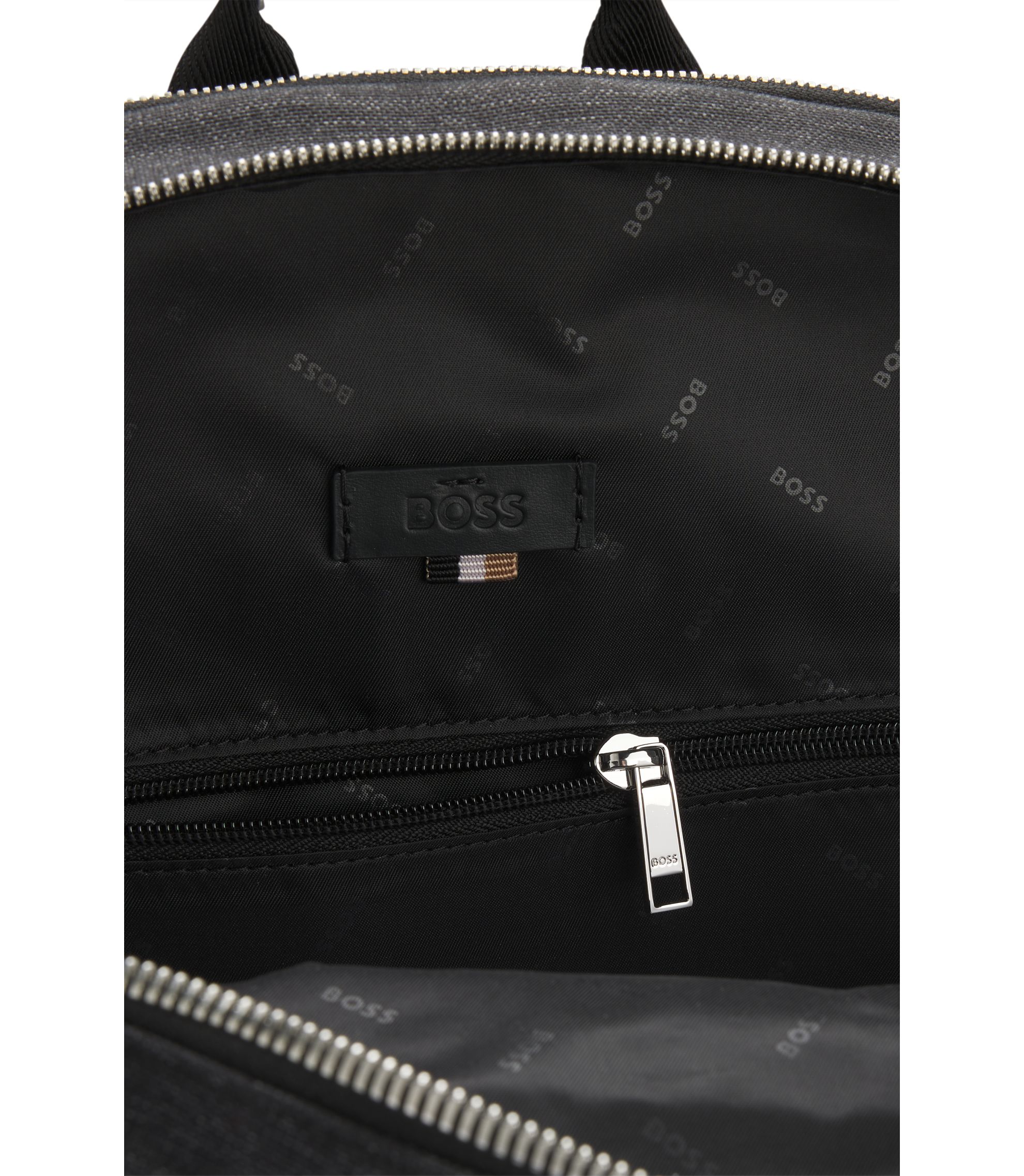 BOSS - Backpack with contrast side pockets - Dark Grey