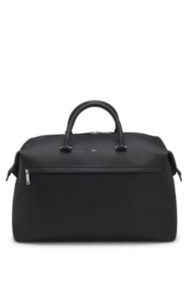 Holdall with logo and signature stripe, Black