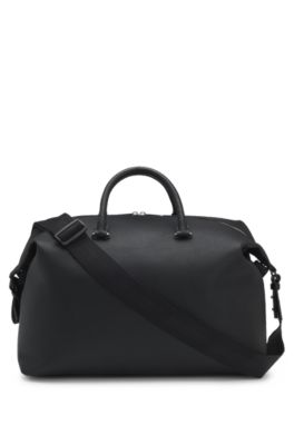 Holdall with logo and signature stripe, Black