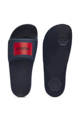 Slides mit Logo auf dem Riemen, Dunkelblau