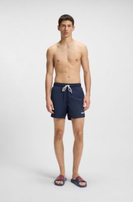 Slippers met logo op de wreefband, Blauw