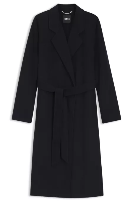Slim-fit long-length coat in a wool blend