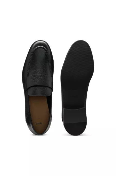 Penny loafers in tumbled leather