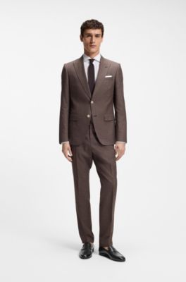 Penny loafers in tumbled leather, Dark Brown