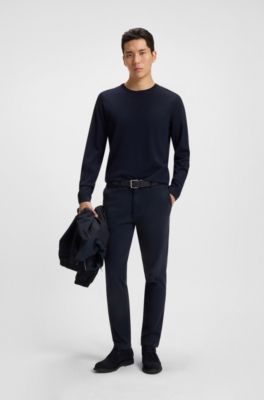 Suede desert boots with rubber sole, Dark Blue