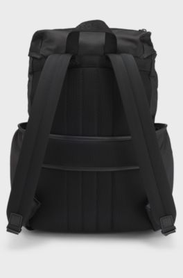 Twill backpack with Double B monogram, Black