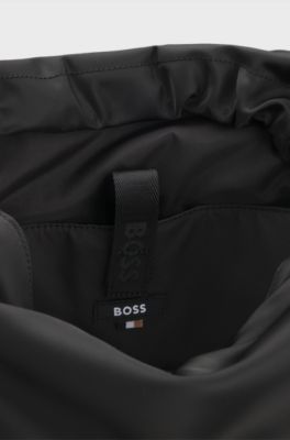 Twill backpack with Double B monogram, Black