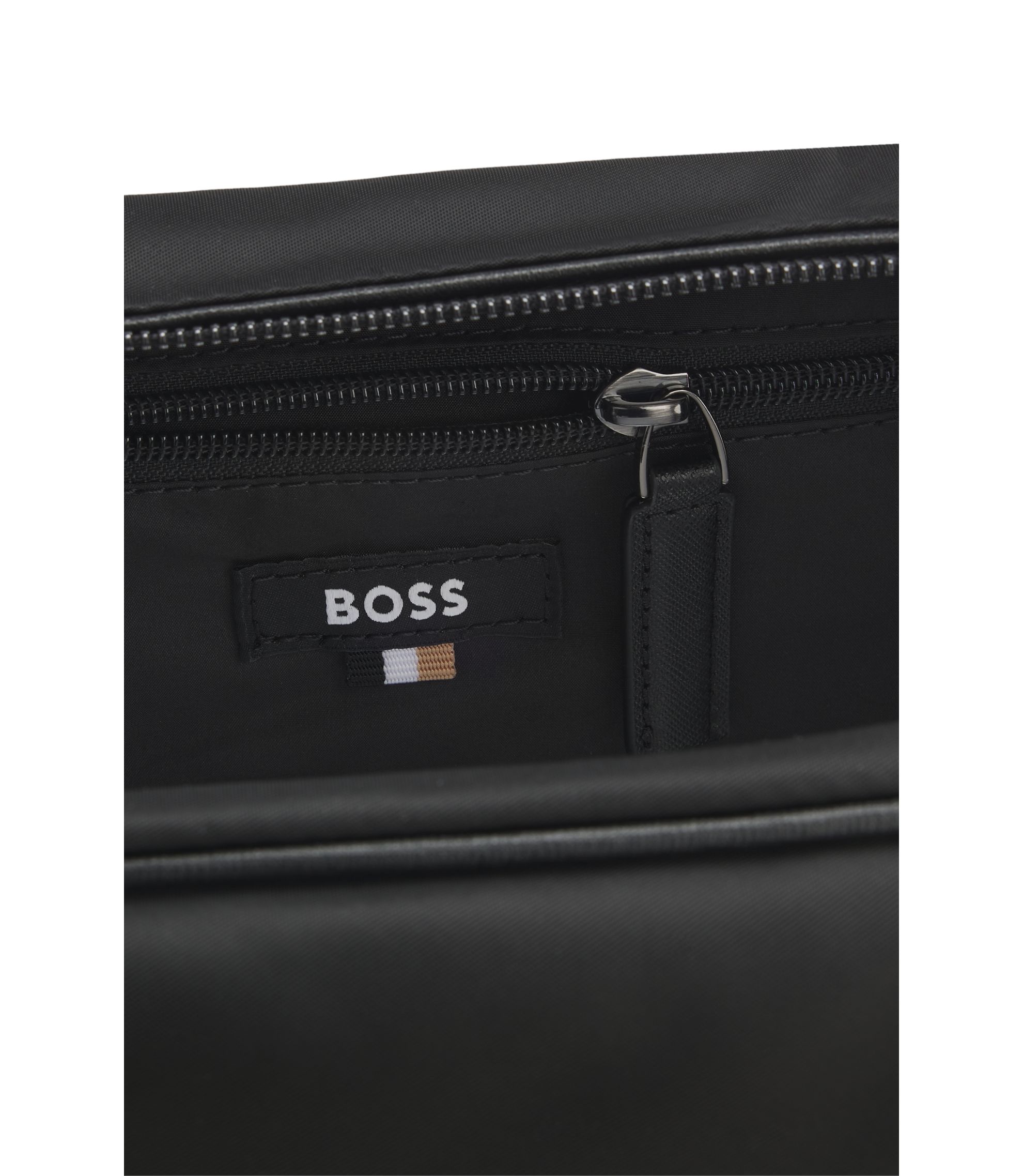 BOSS - ツイル トラベルポーチ Double Bモノグラム メタルパーツ 