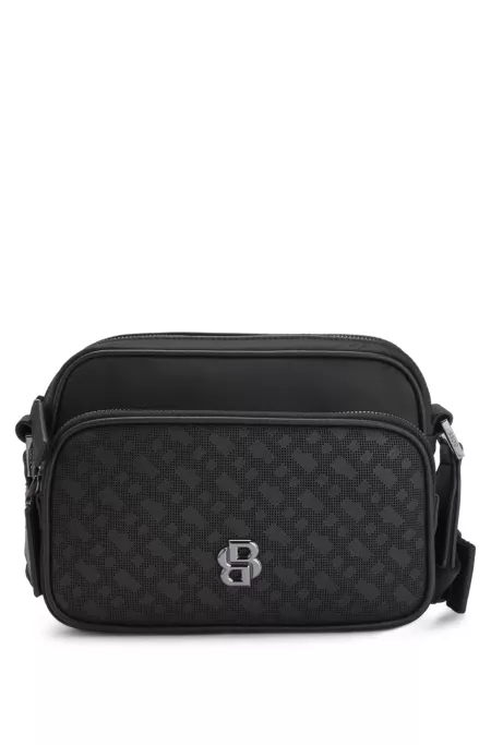Crossbody bag with monogram pattern