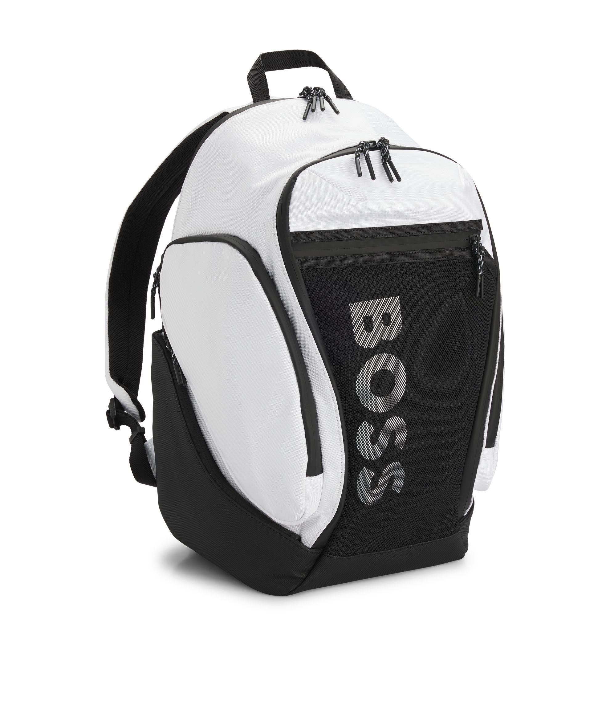 BOSS - Logo backpack with mesh front pocket - White display picture 3