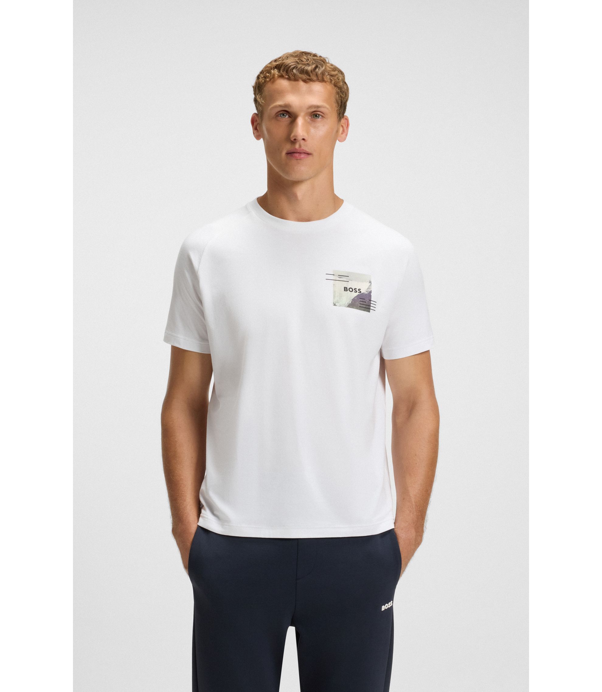 BOSS - リラックスフィット Tシャツ デコラティブ リフレクター 