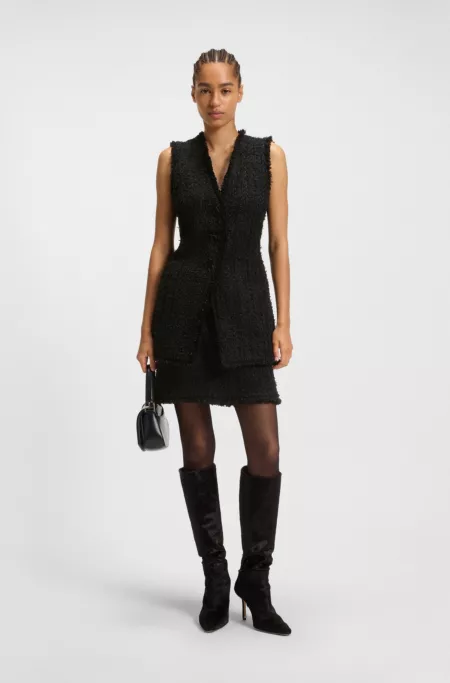 Mini skirt in velvet tweed