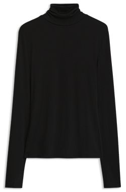 Rollneck top in stretch jersey