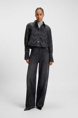 Rollneck top in stretch jersey, Light Grey