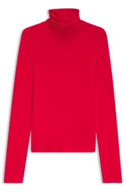 Rollneck top in stretch jersey
