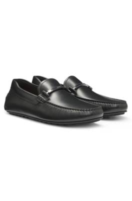 Nappa-leather driver shoes with branded hardware 1