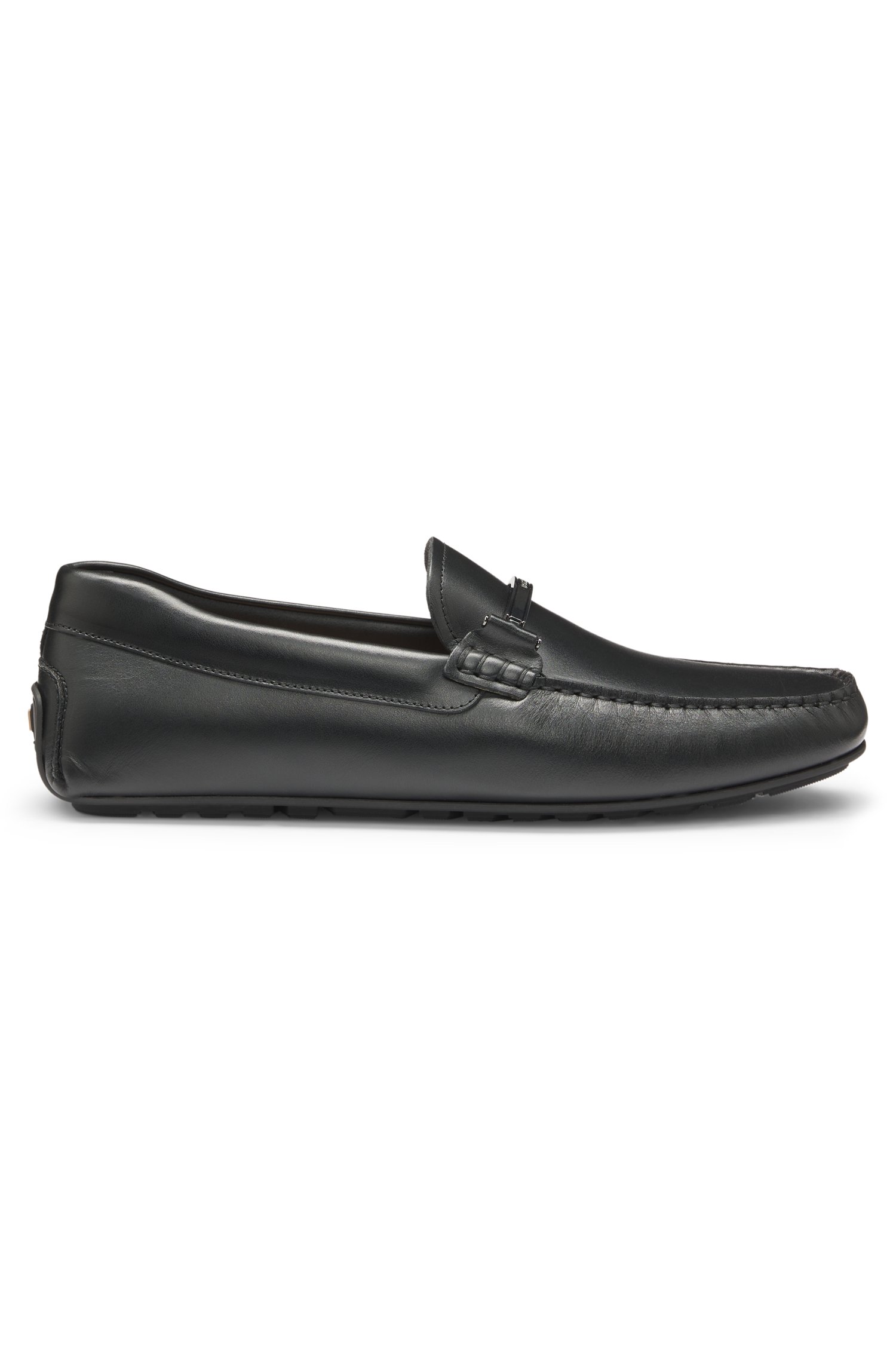 Boss Nappa-leather driver shoes with branded hardware snörskor herr – bild 3