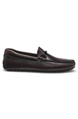 Boss Nappa-leather driver shoes with branded hardware finskor herr – bild 3