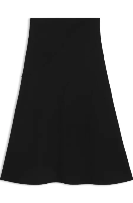 A-line skirt in boiled wool