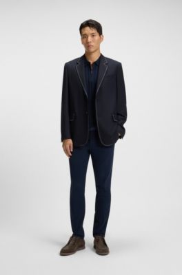 Desert Boots aus Veloursleder mit Naht-Details, Dunkelbraun