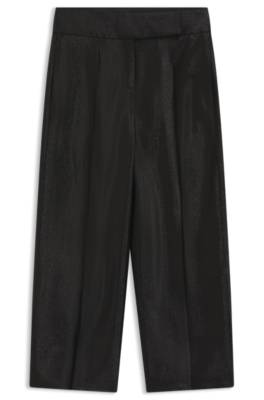 Regular-fit trousers with cropped, wide leg 1