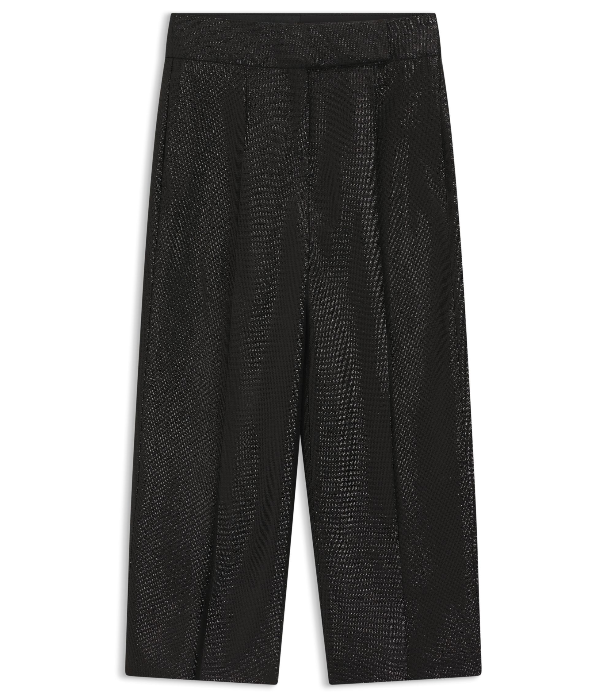 BOSS - Regular-fit trousers with cropped, wide leg - Black display picture 1