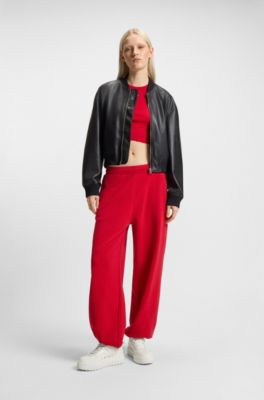 Platform trainers in patent faux leather, White