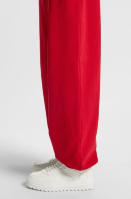 Platform trainers in patent faux leather, White