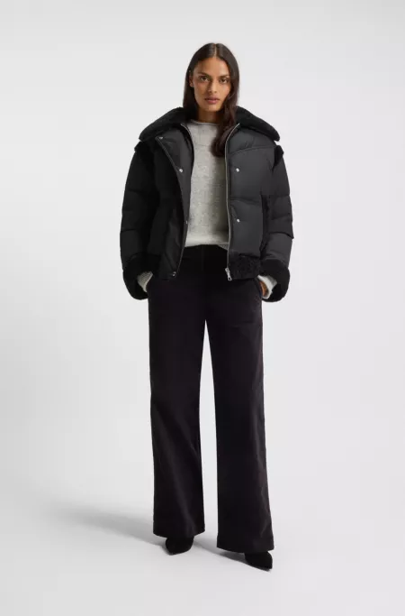 Veste déperlante avec finitions en peluche