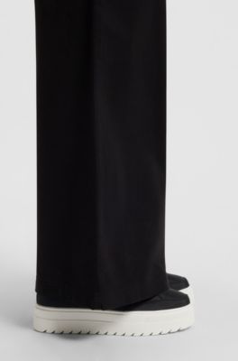 Low-top trainers with platform sole, Black