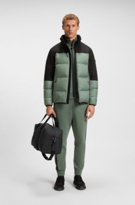 Coated-fabric holdall with logo patch, Black