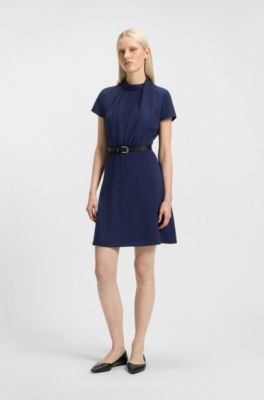 Ballerinas aus Nappaleder mit Stack-Logo-Detail, Schwarz