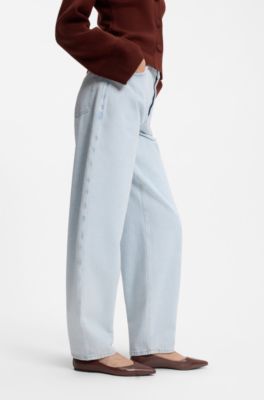 Ballerina pumps in nappa leather with stacked-logo trim, Brown