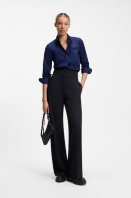Loafers with buckled strap, Black