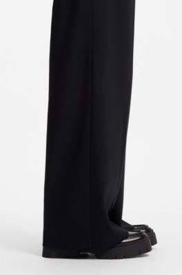 Loafers with buckled strap, Black