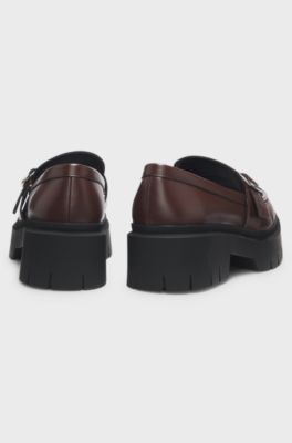 Loafers with buckled strap, Dark Brown