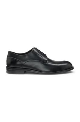 Chaussures derby en cuir &agrave; semelle ext&eacute;rieure durable, Noir