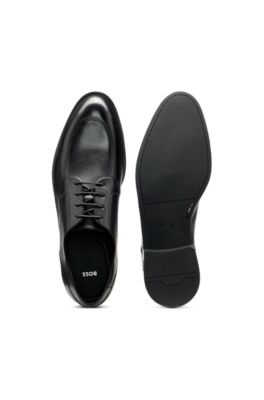 Chaussures derby en cuir &agrave; semelle ext&eacute;rieure durable, Noir