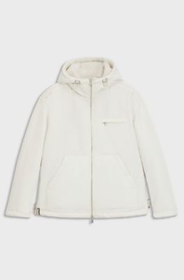 BOSS x Steiff reversible jacket in teddy fabric, Natural