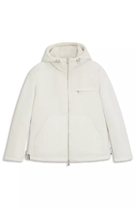BOSS x Steiff reversible jacket in teddy fabric