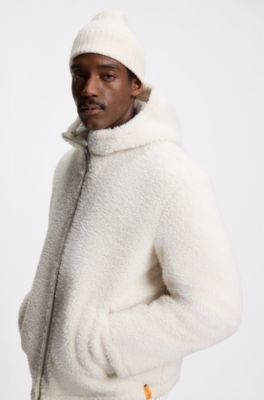 BOSS x Steiff reversible jacket in teddy fabric, Natural