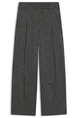 Oversized-fit trousers in structured stretch fabric 1
