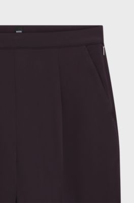 Regular-fit trousers with tapered leg, Dark Purple