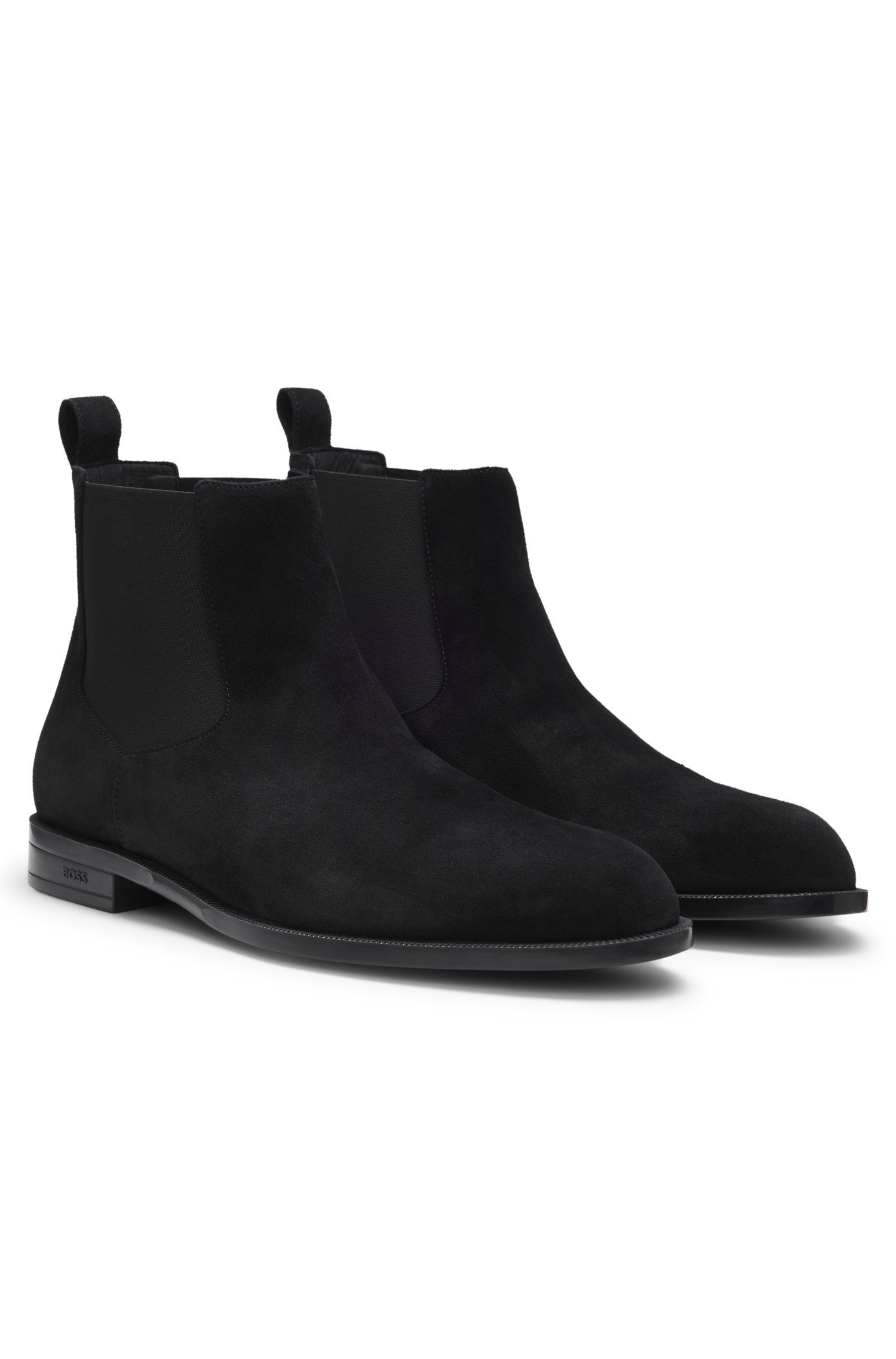 Boss Suede Chelsea boots with elasticated panels herr