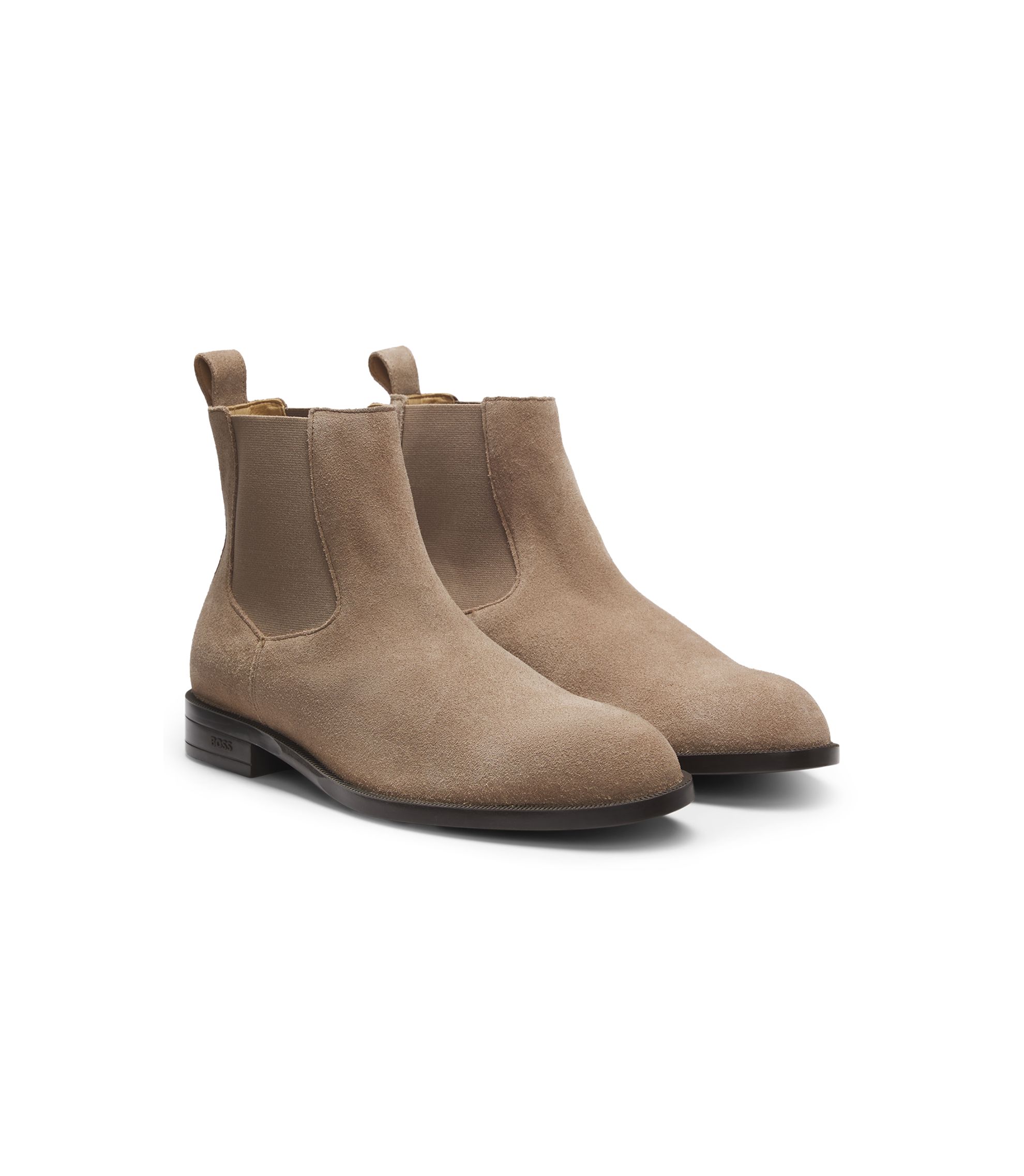 BOSS Chelsea boots in suede Beige