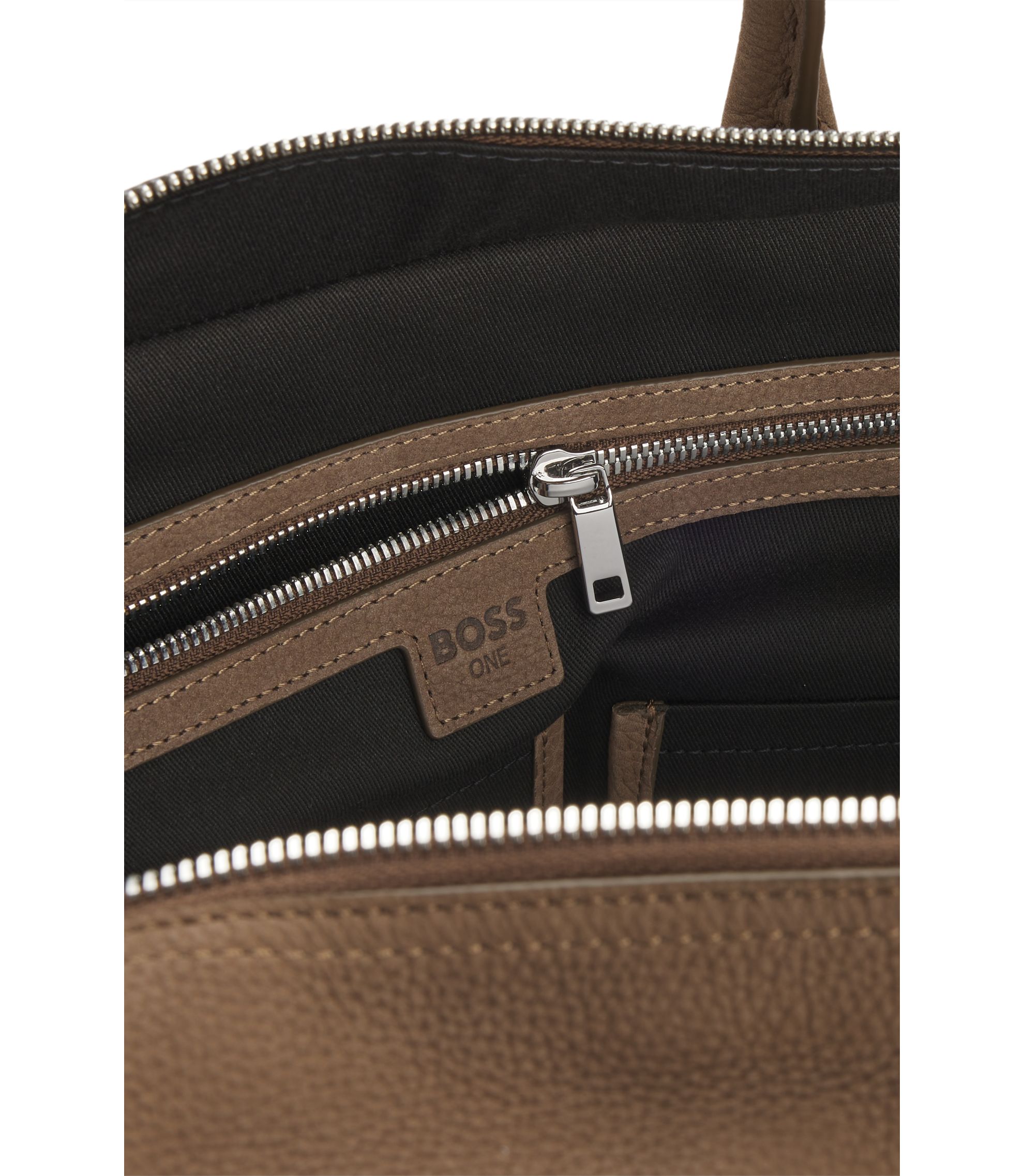 BOSS - グレインレザー ホールドオール エンボスロゴ - ライト