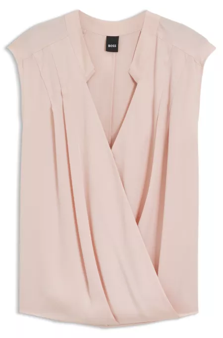 Regular-Fit Bluse aus Stretch-Seide