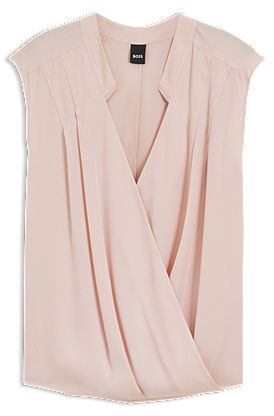 Regular-Fit Bluse aus Stretch-Seide