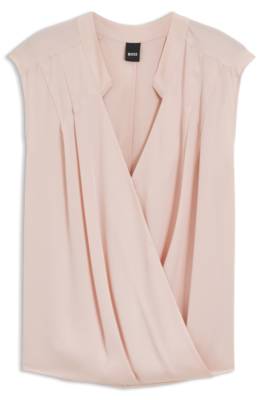 Regular-fit blouse in stretch silk 1